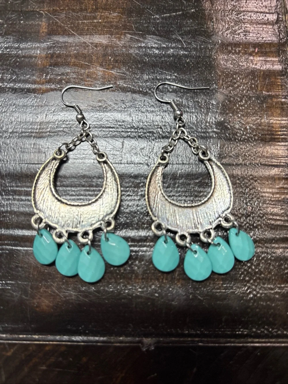 Turquoise Teardrop Dangle Earrings - Women's Jewelry